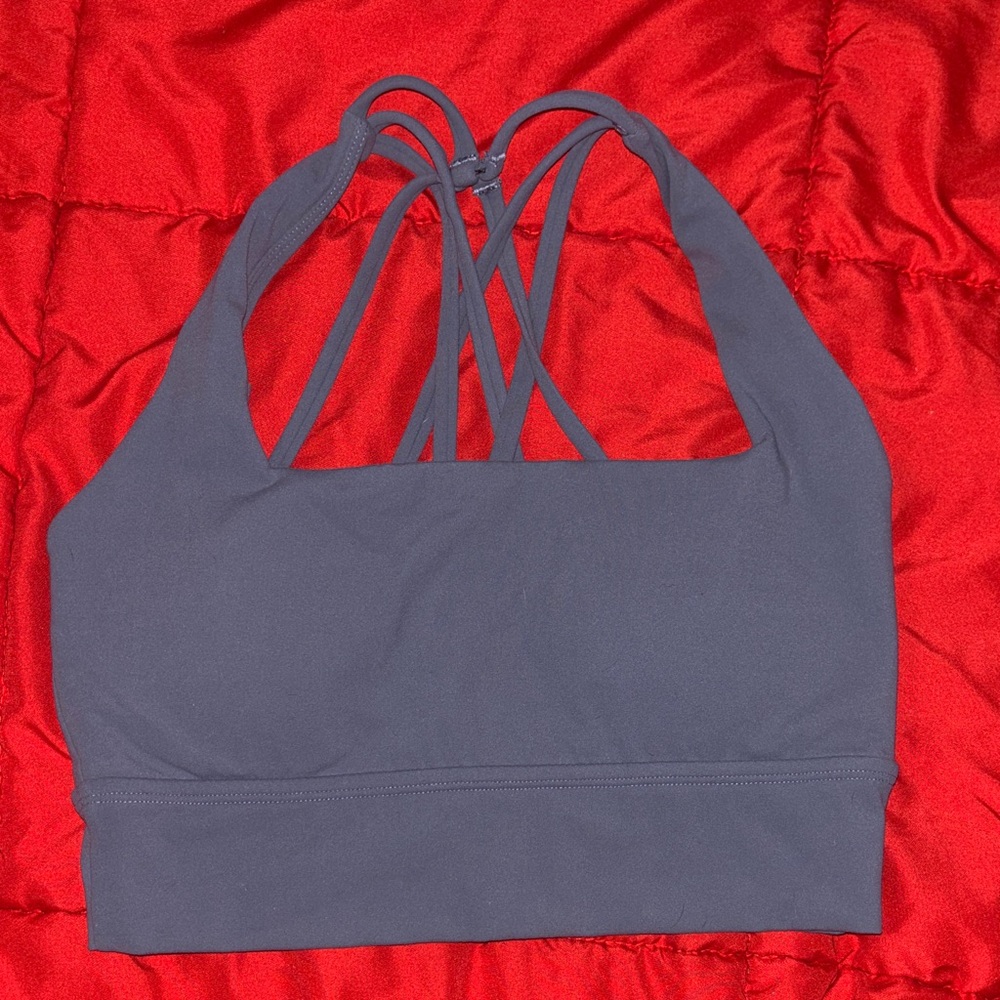 BuffBunny Strappy Gray Sports Bra